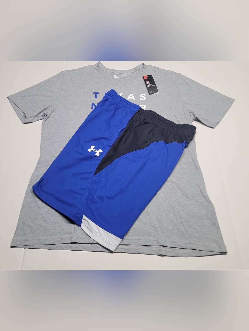 Under Armour Royal Blue and Black Men's Athletic Shorts Set